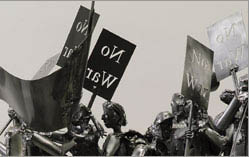 Close-up of No-o-war-r